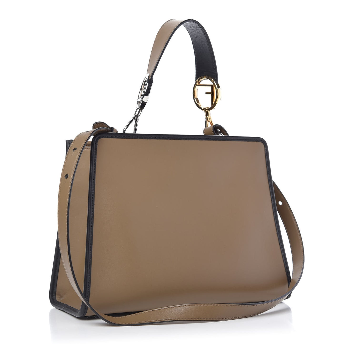 Vitello Century Velvet F is Fendi FF Embroidered Small Runaway Satchel Maya Black