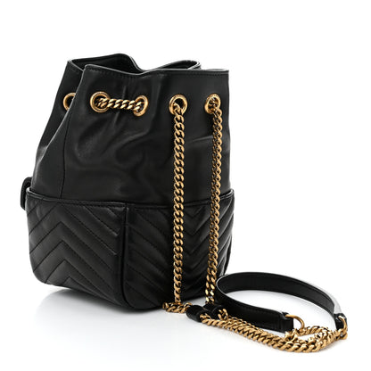 Saint Laurent Lambskin Matelasse Monogram Joe Nano Bucket Bag Black 3 of 11