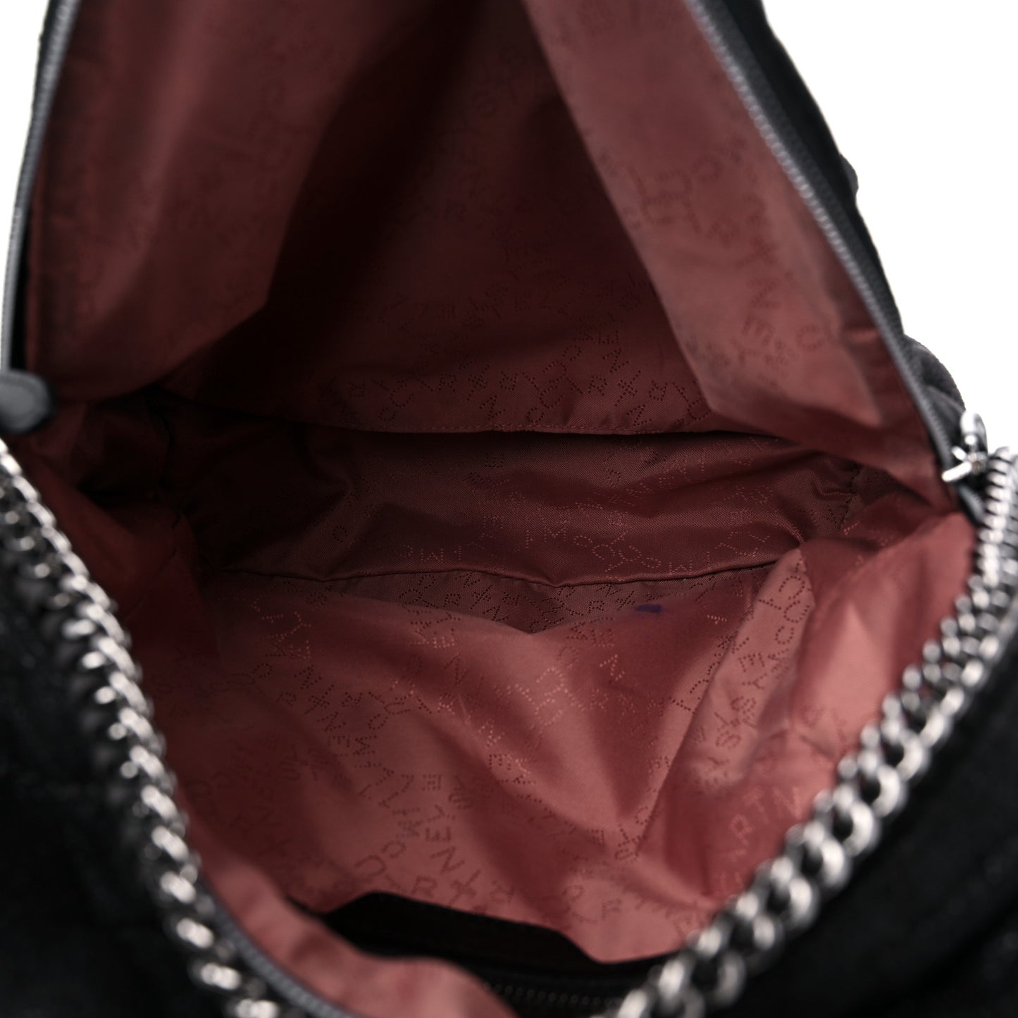 Shaggy Deer Quilted Small Falabella Backpack Black