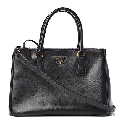 Prada Saffiano Small Galleria Double Zip Tote Black 1 of 14