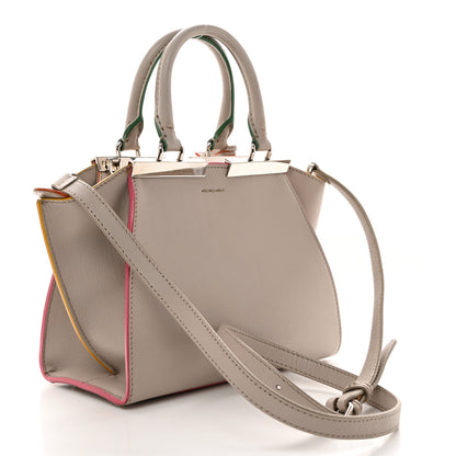 Fendi Vitello Dolce Mini 3Jours Tote Grigio Polvere 3 of 14