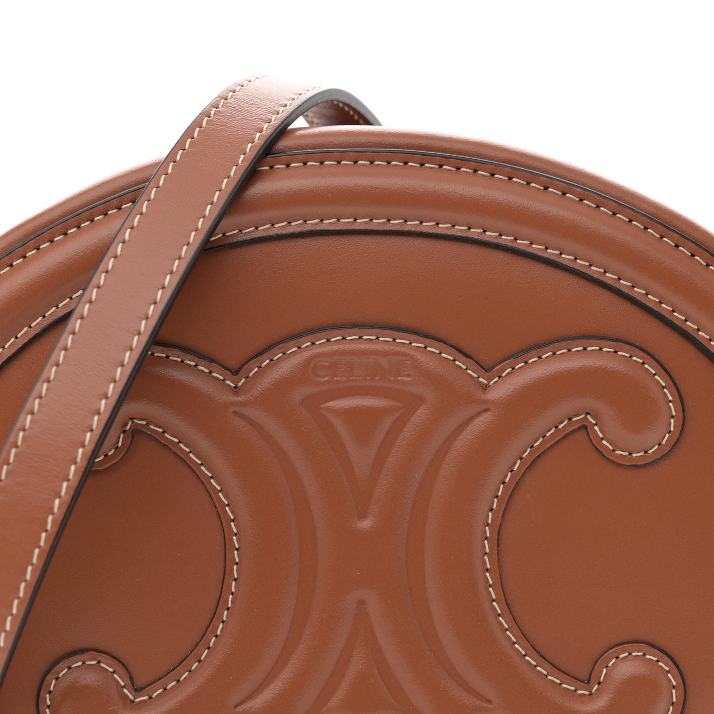 Smooth Calfskin Cuir Triomphe Oval Bag Tan