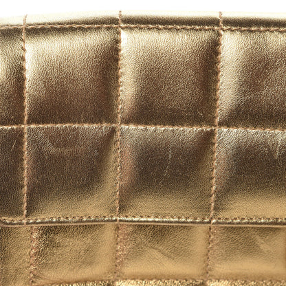 Chanel Metallic Lambskin Quilted East West Chocolate Bar Flap Gold 9 of 13