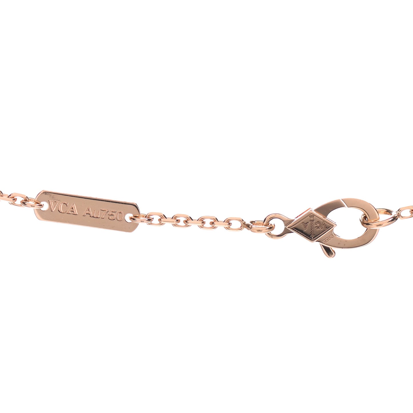 18K Rose Gold Vintage Alhambra Pendant Necklace