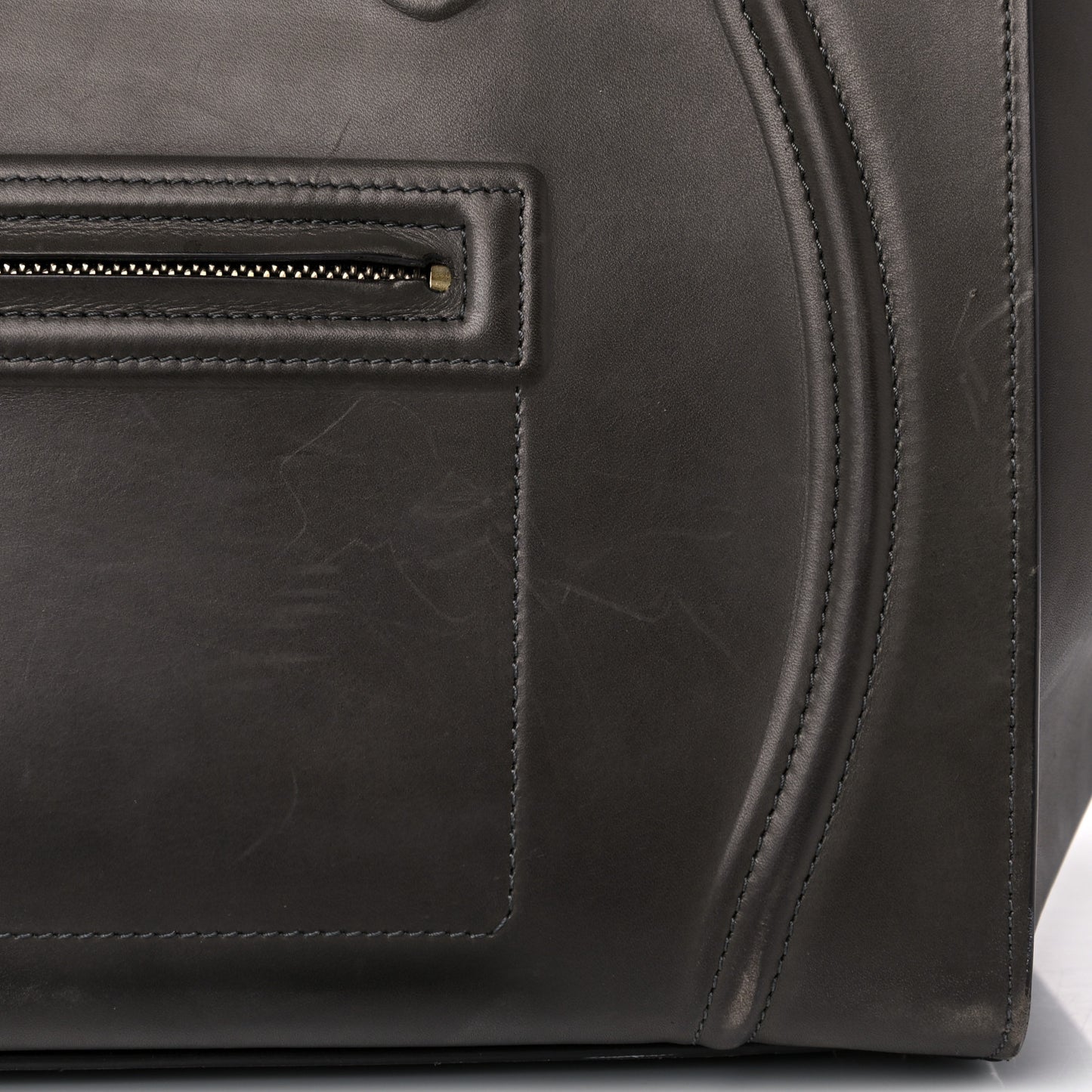 Smooth Calfskin Medium Phantom Luggage Grey