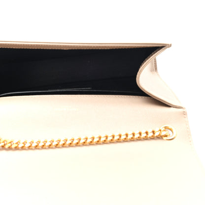 Saint Laurent Grain De Poudre Medium Monogram Kate Satchel Dark Beige 5 of 11