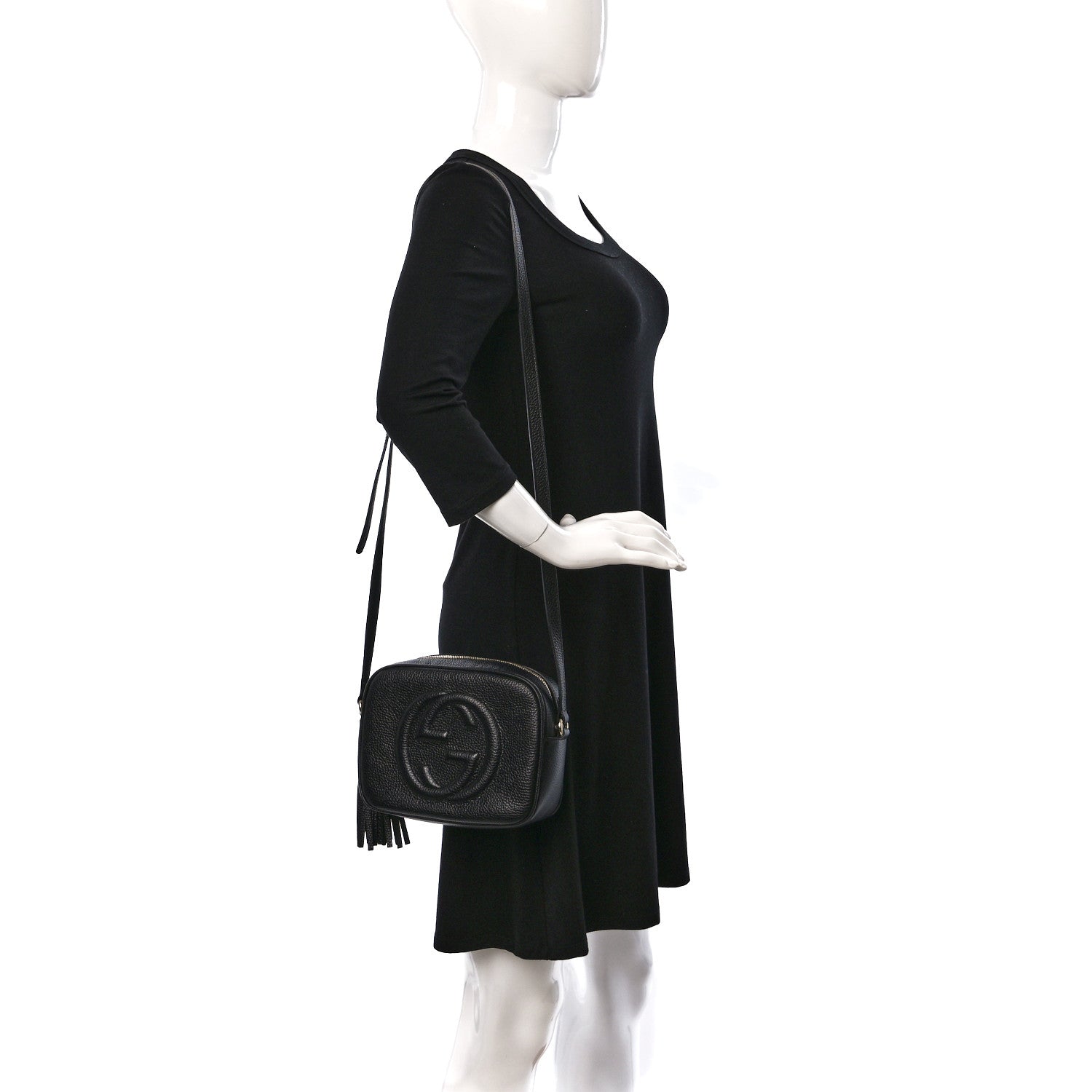 Gucci Pebbled Calfskin Small Soho Disco Bag Black 2 of 10