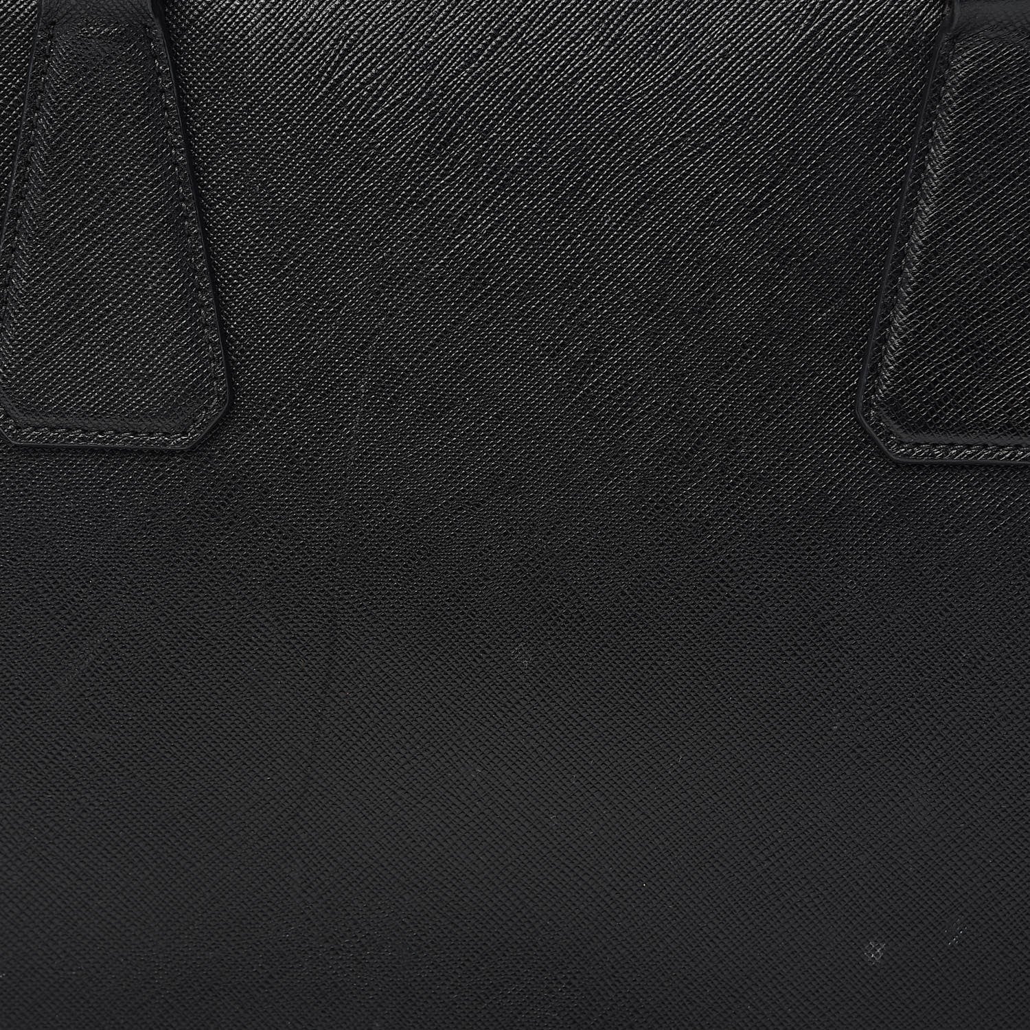 Prada Saffiano Travel Briefcase Black 11 of 19