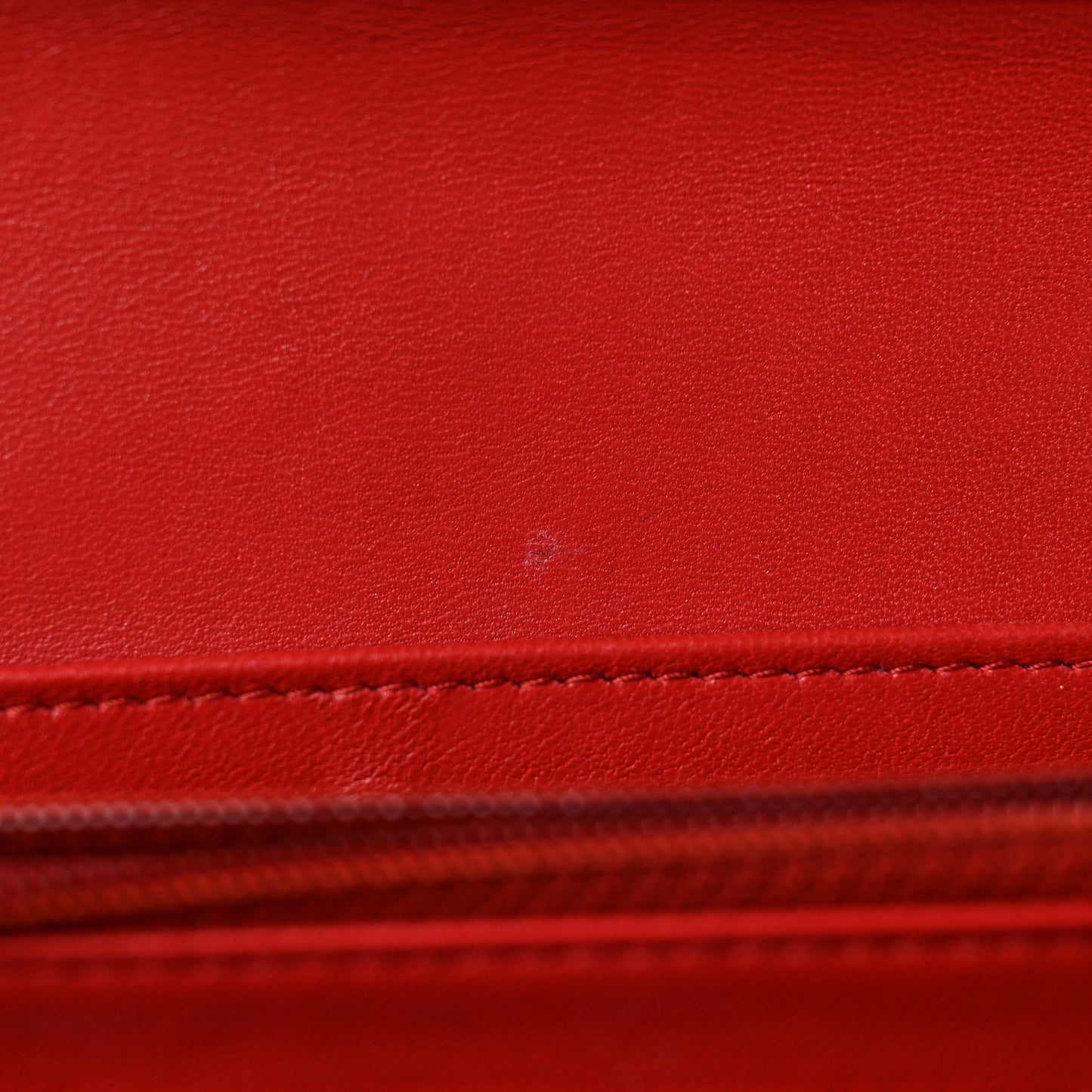 Lambskin Quilted Boy Flap Wallet Red