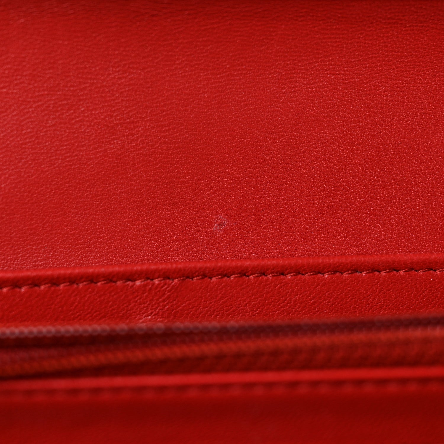 Chanel Lambskin Quilted Boy Flap Wallet Red 9 of 9