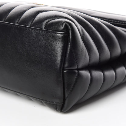 Saint Laurent Calfskin Y Quilted Monogram Medium Loulou Chain Satchel Black 9 of 11