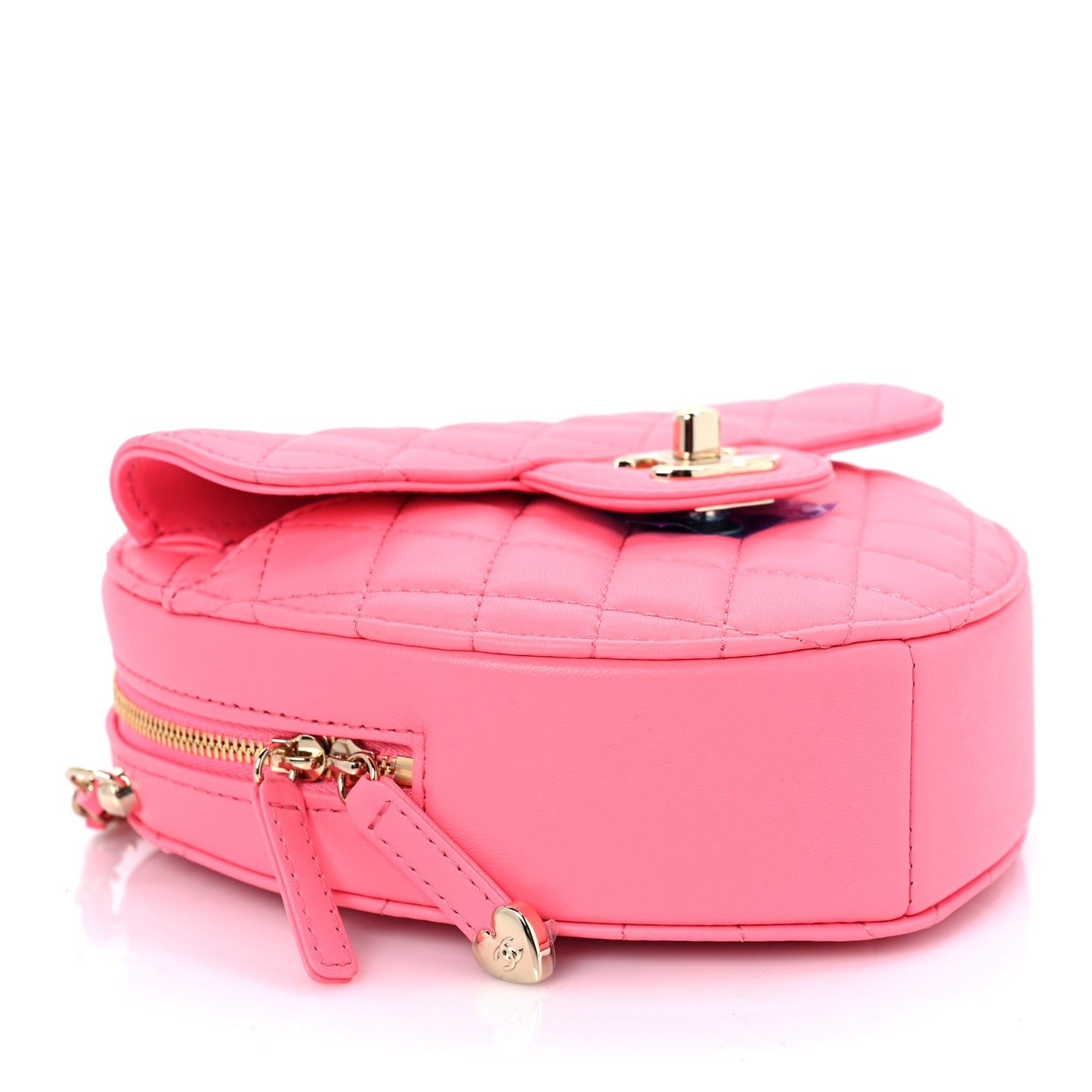 Lambskin Quilted CC In Love Heart Bag Pink