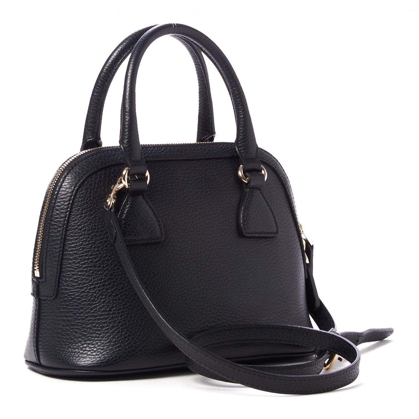 Dollar Calfskin Small GG Charm Dome Bag Black
