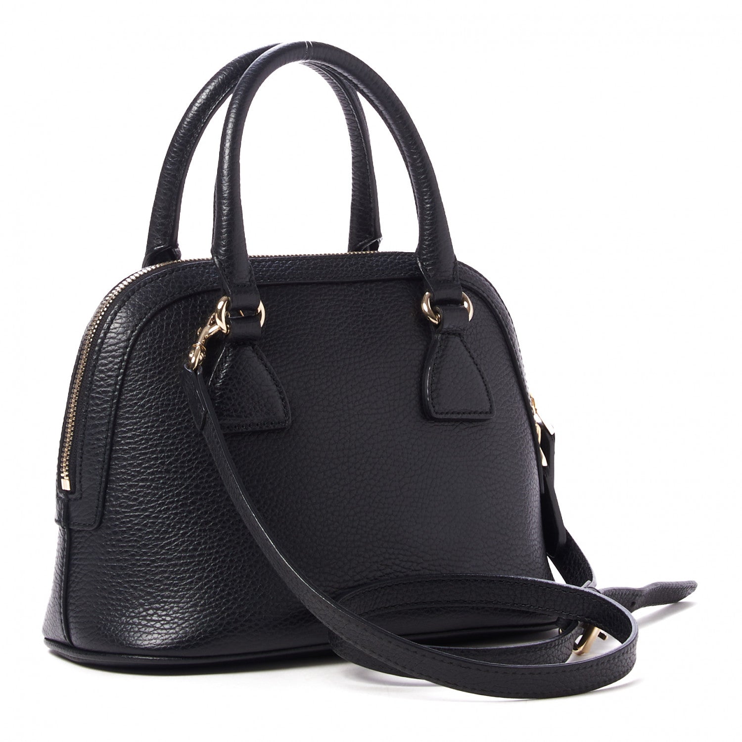 Gucci Dollar Calfskin Small GG Charm Dome Bag Black 2 of 8