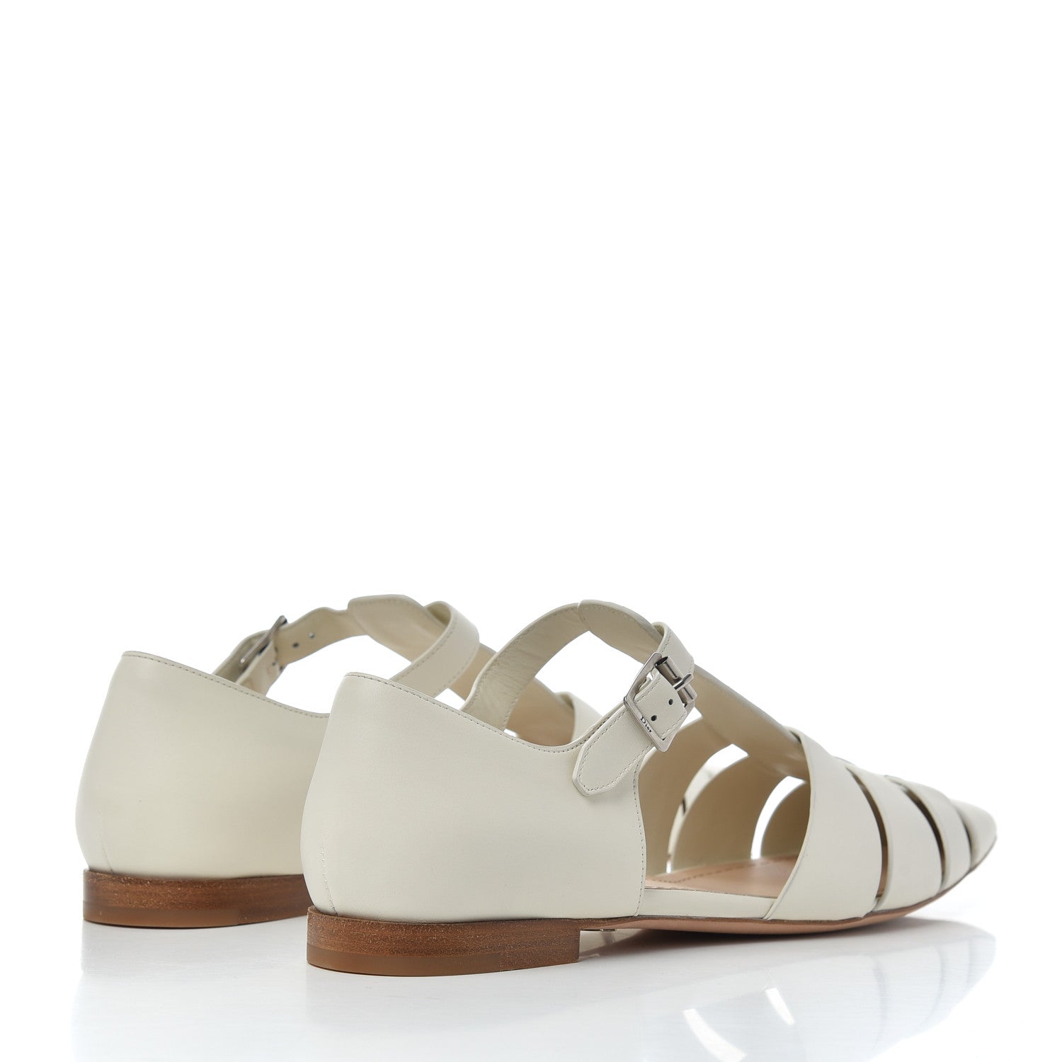 Christian Dior Calfskin Sauvage Ballerina Flat 40 Ivory 4 of 16