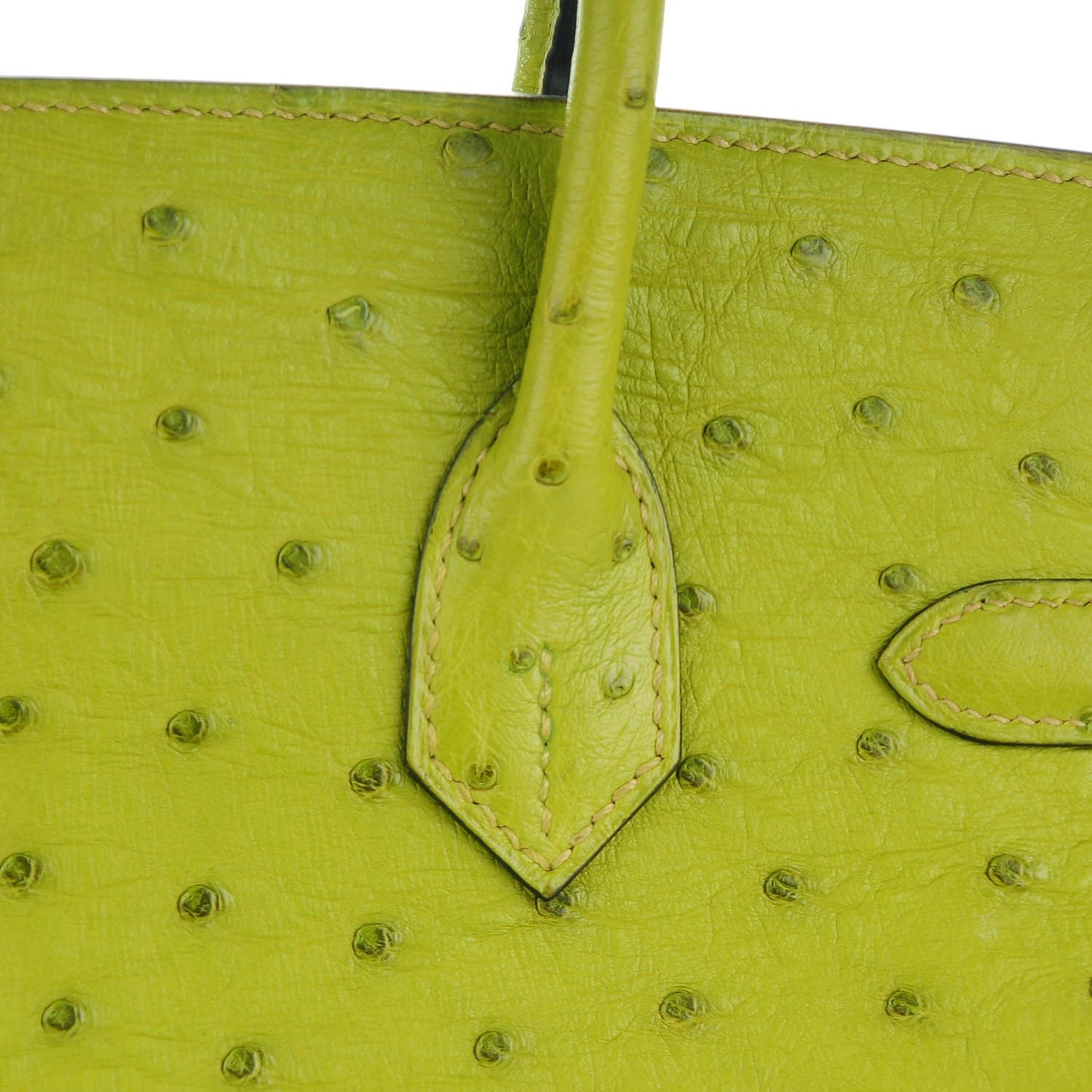 Ostrich Birkin 30 Vert Anis