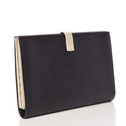 Celine Grained Calfskin Large Multifunction Strap Wallet Black Chalk 3 of 8