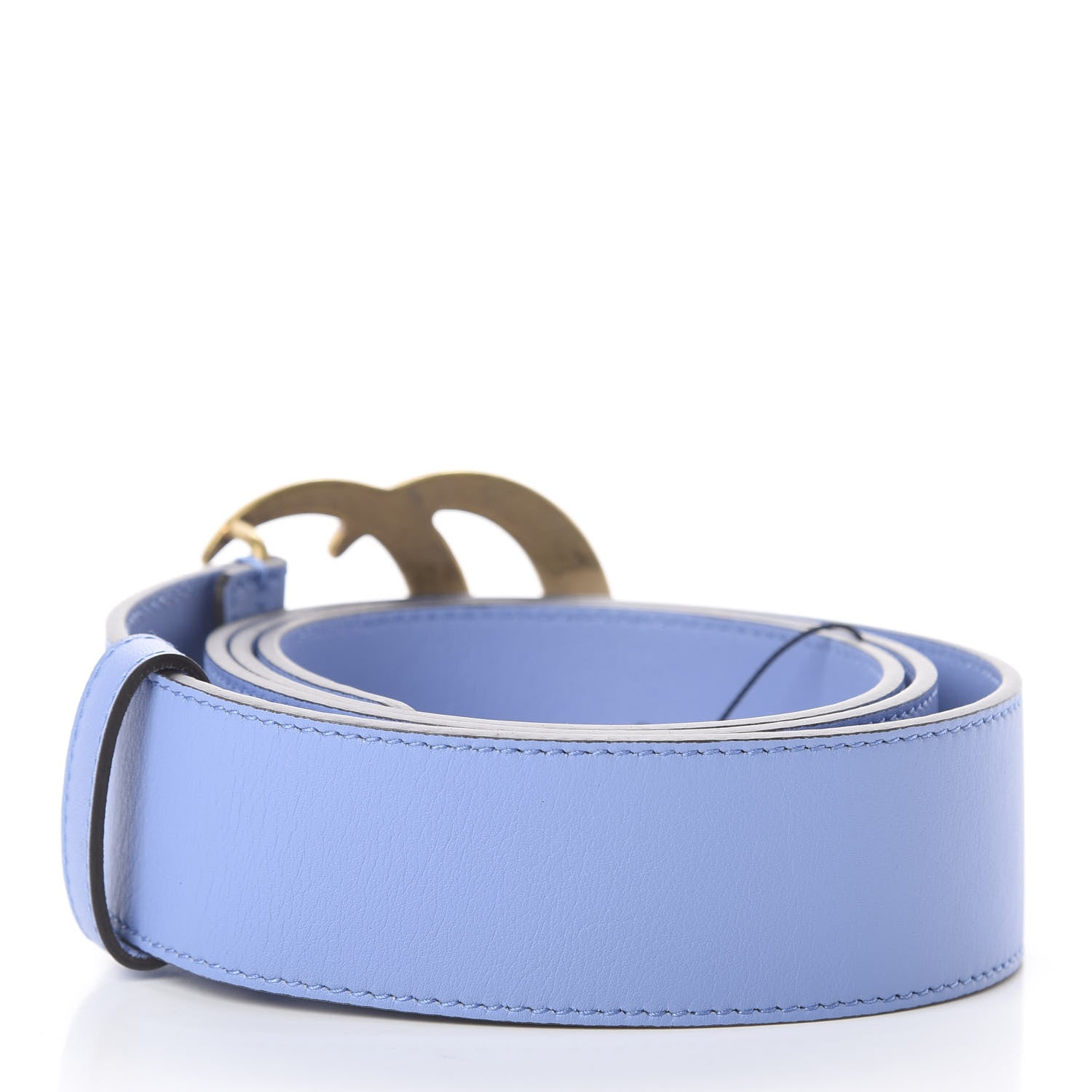 Gucci Calfskin Double G 40mm Belt 100 40 Clear Sky Blue 3 of 11