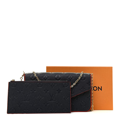 Louis Vuitton Empreinte Pochette Felicie Chain Wallet Marine Rouge 12 of 12