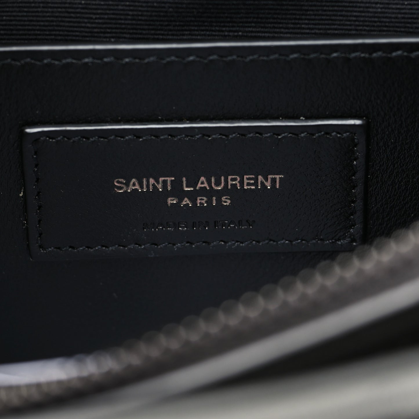 Sheepskin Matelasse Chevron Monogram Medium College Bag Granite