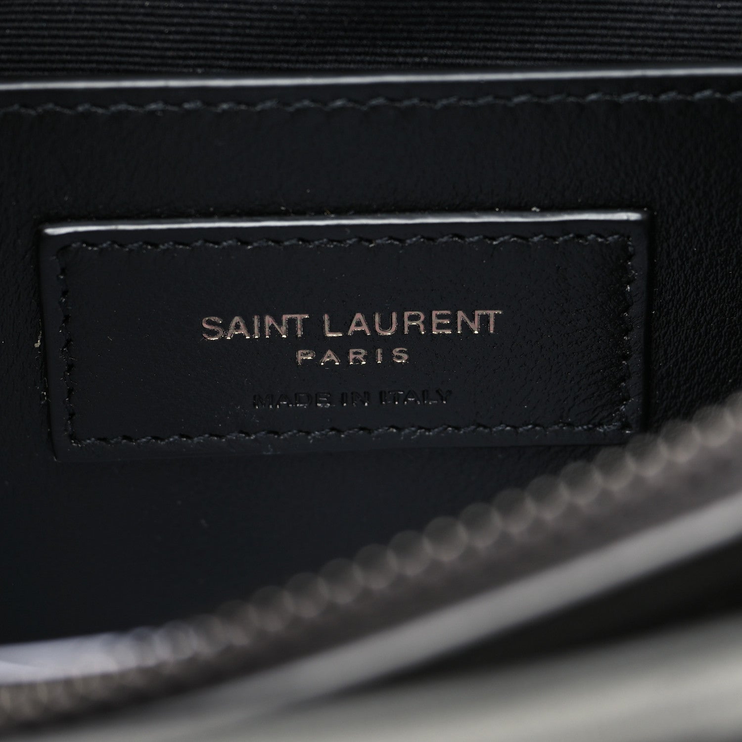 Saint Laurent Sheepskin Matelasse Chevron Monogram Medium College Bag Granite 7 of 11