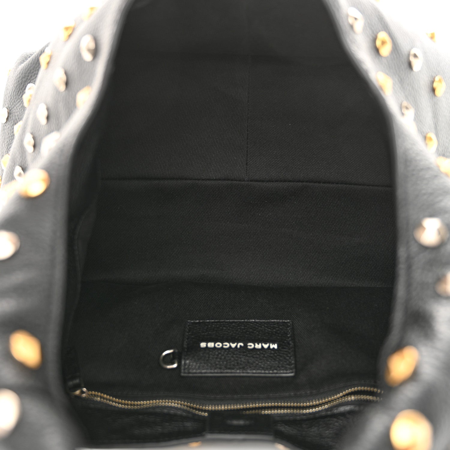 Marc Jacobs Grained Calfskin  Glam Studs The Sack Bag Black 5 of 10
