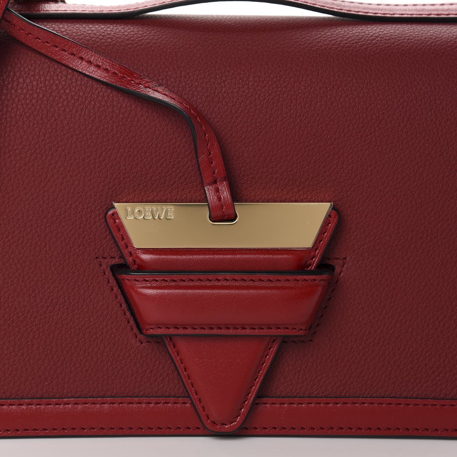 Loewe Grained Calfskin Medium Barcelona Shoulder Bag Scarlet Red 9 of 9