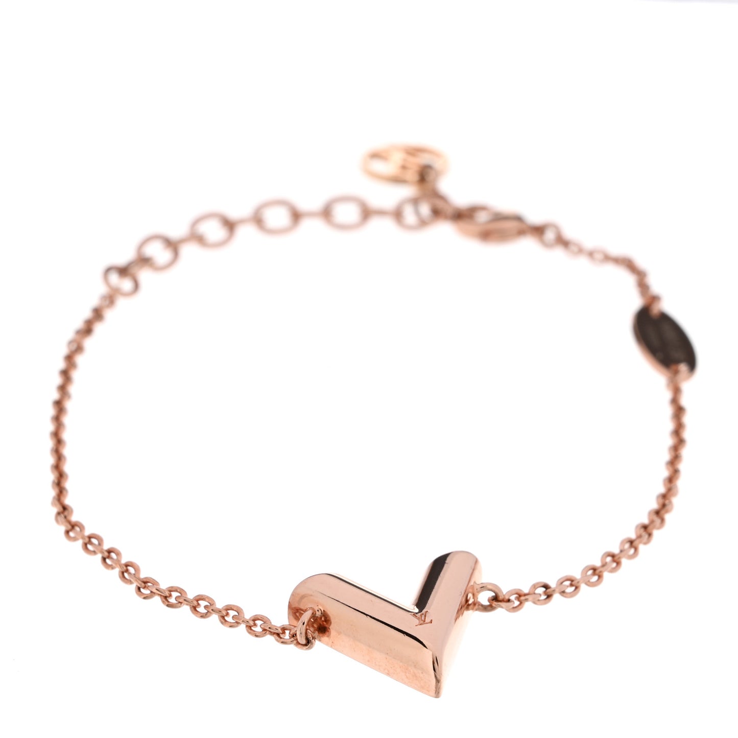 Brass Pink Gold Finish Essential V Bracelet