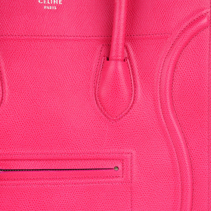 Celine Grained Calfskin Medium Phantom Luggage Fuchsia 7 of 11