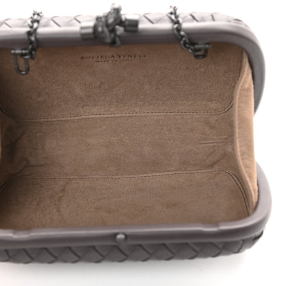 Bottega Veneta Nappa Intrecciato Chain Knot Clutch Steel 4 of 7