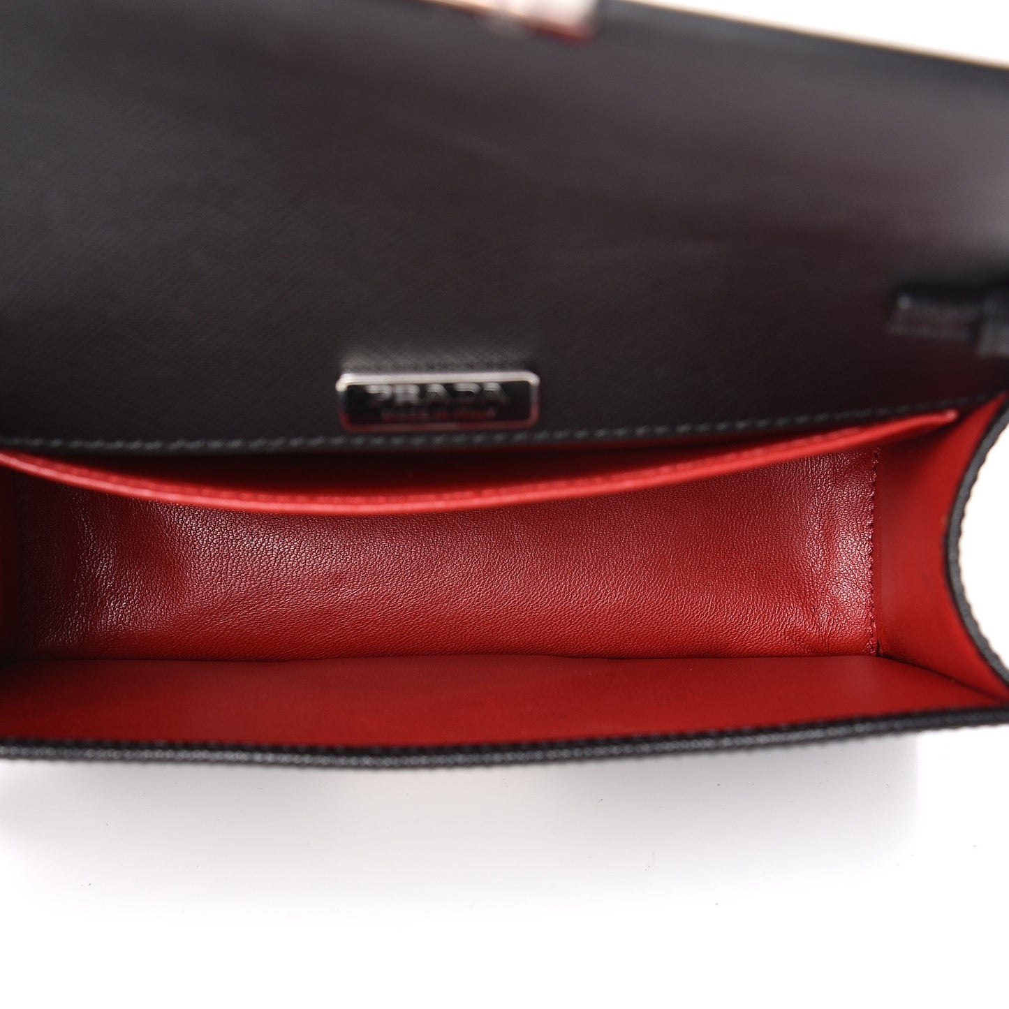Saffiano Lux Bandoliera Crossbody Bag Black