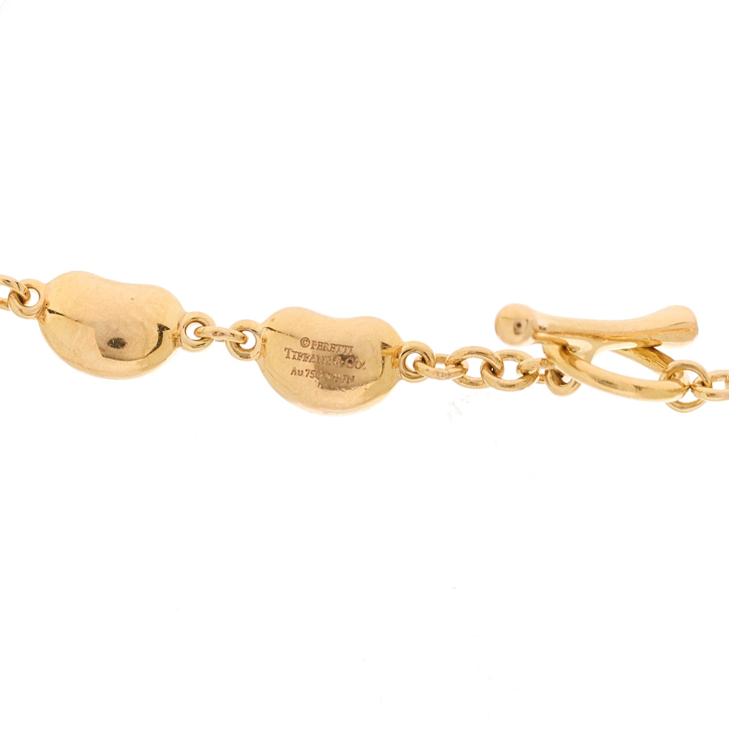 Tiffany 18K Rose Gold Mini Elsa Peretti Bean Link Necklace 4 of 5
