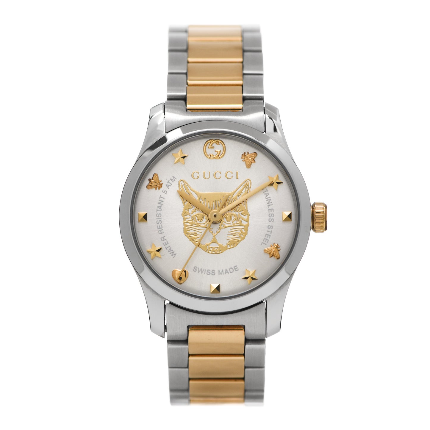 Stainless Steel 27mm G-Timeless Two Tone Cat Quartz Watch