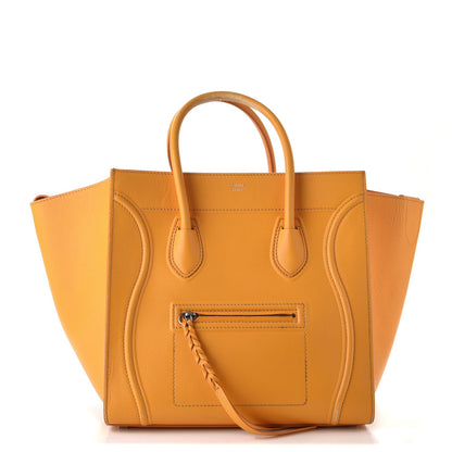 Celine Grained Calfskin Medium Phantom Luggage Saffron 1 of 29