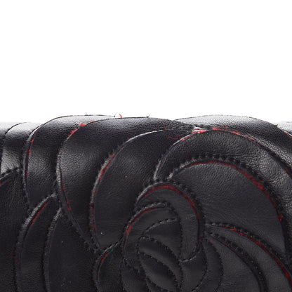 Chanel Lambskin Tweed Large Camellia Petals Flap Black 14 of 19