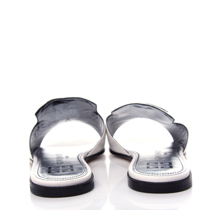 Givenchy Grained Calfskin 4G Flat Sandals 38 Off White 7 of 11
