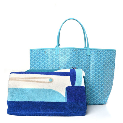 Goyard Goyardine Saint Louis GM Balise Beach Towel Set Turquoise 1 of 10