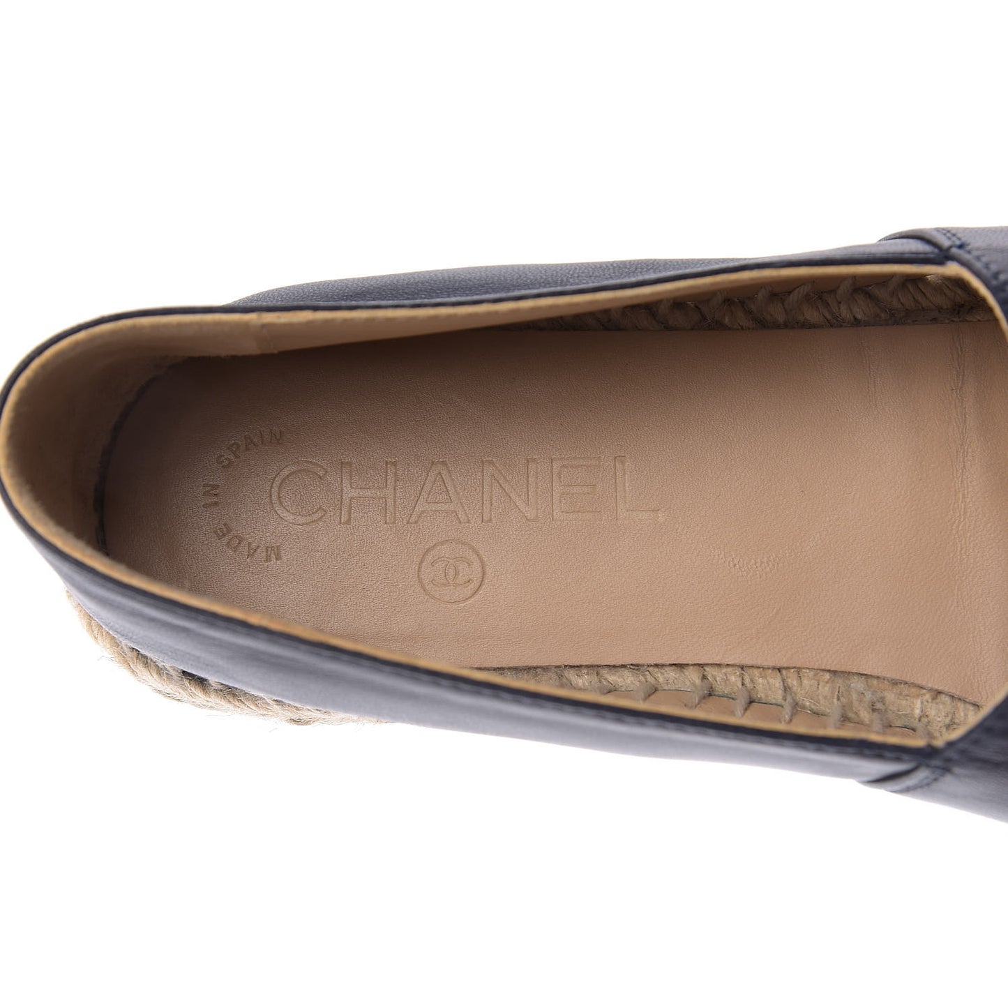 Lambskin CC Espadrilles 37 Navy Black