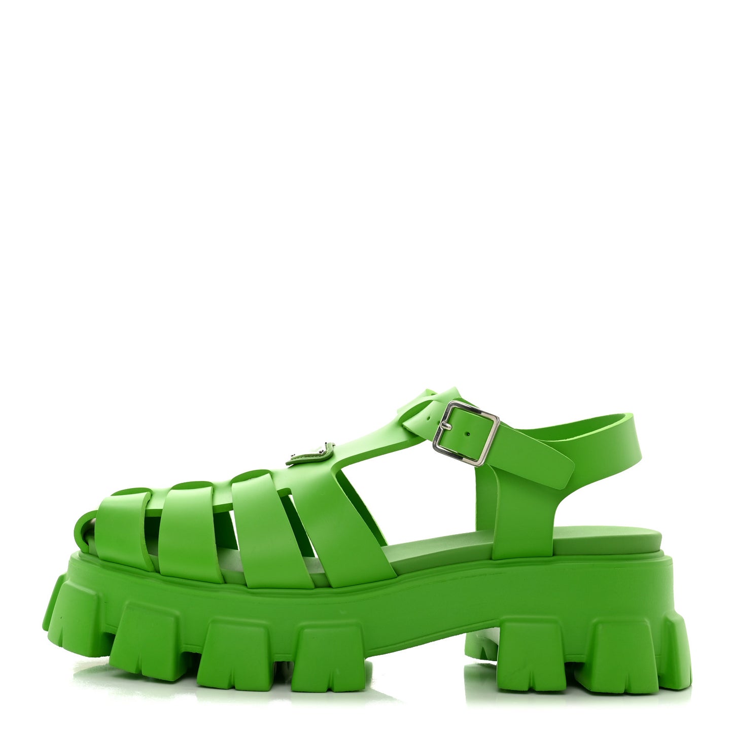 Foam Rubber Metal Triangle Logo Mens Monolith 55mm Cage Sandals 11 Mela