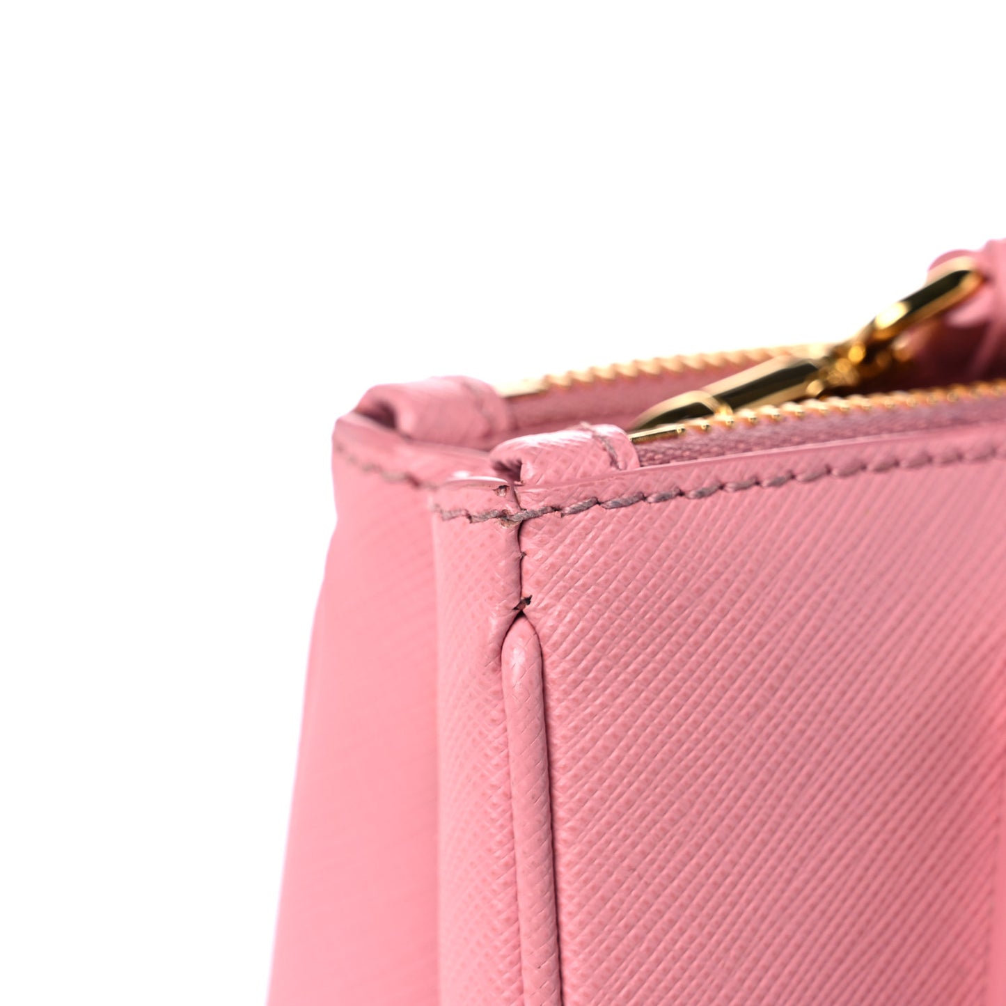 Saffiano Lux Micro Galleria Double Zip Tote Petalo