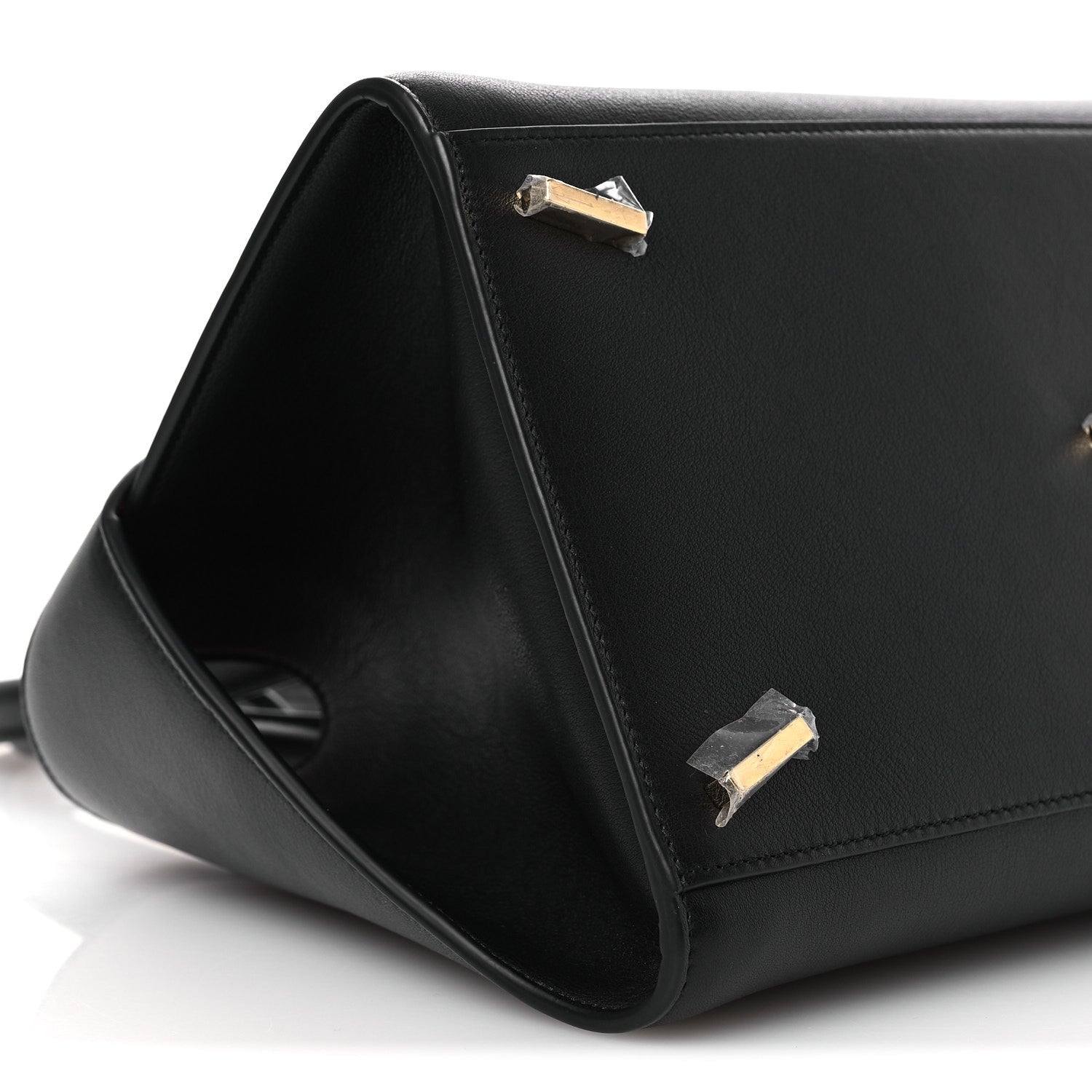 Salvatore Ferragamo Calfskin Medium Hug Soft Bicolor Shoulder Bag Black Flame Red 9 of 12
