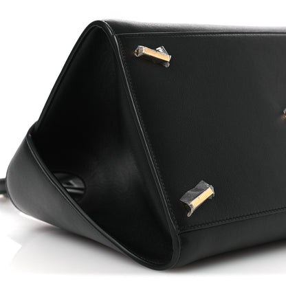 Salvatore Ferragamo Calfskin Medium Hug Soft Bicolor Shoulder Bag Black Flame Red 9 of 12