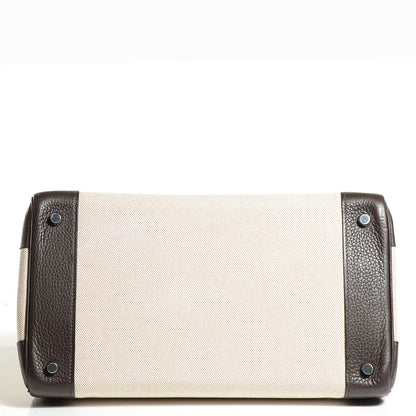 Hermes Toile Togo Birkin 35 Chocolate 7 of 31