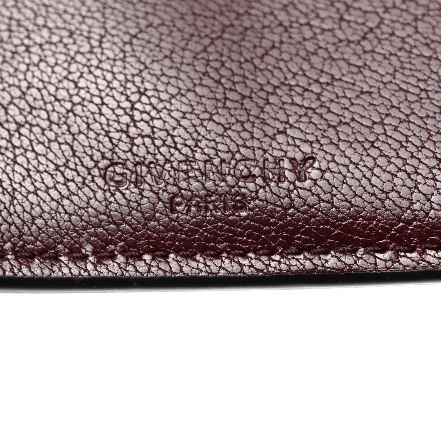 Givenchy Goatskin Diamond Quilted GV3 Medium Wallet Aubergine 7 of 12