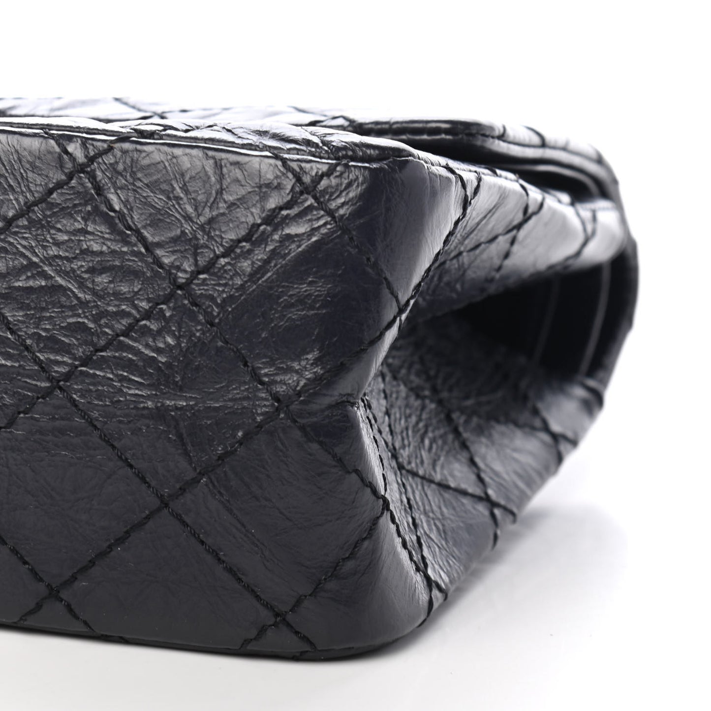 Aged Calfskin Quilted 2.55 Reissue 225 Flap Navy