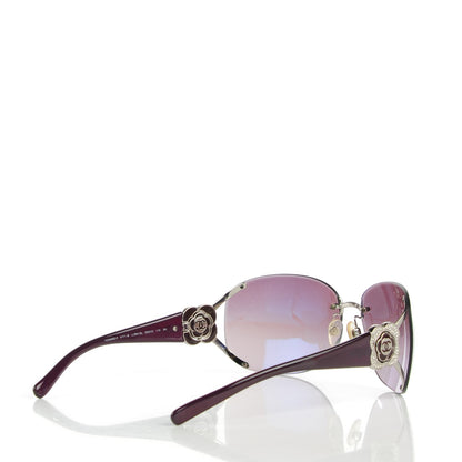 Chanel Crystal Camellia CC Sunglasses 4171-B Purple 3 of 6
