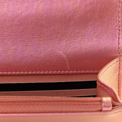 Chanel Iridescent Calfskin Quilted Chanel 19 Wallet On Chain WOC Pink 10 of 12