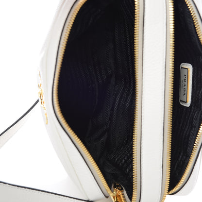 Prada Vitello Daino Medium Double Zip Shoulder Bag White 7 of 15