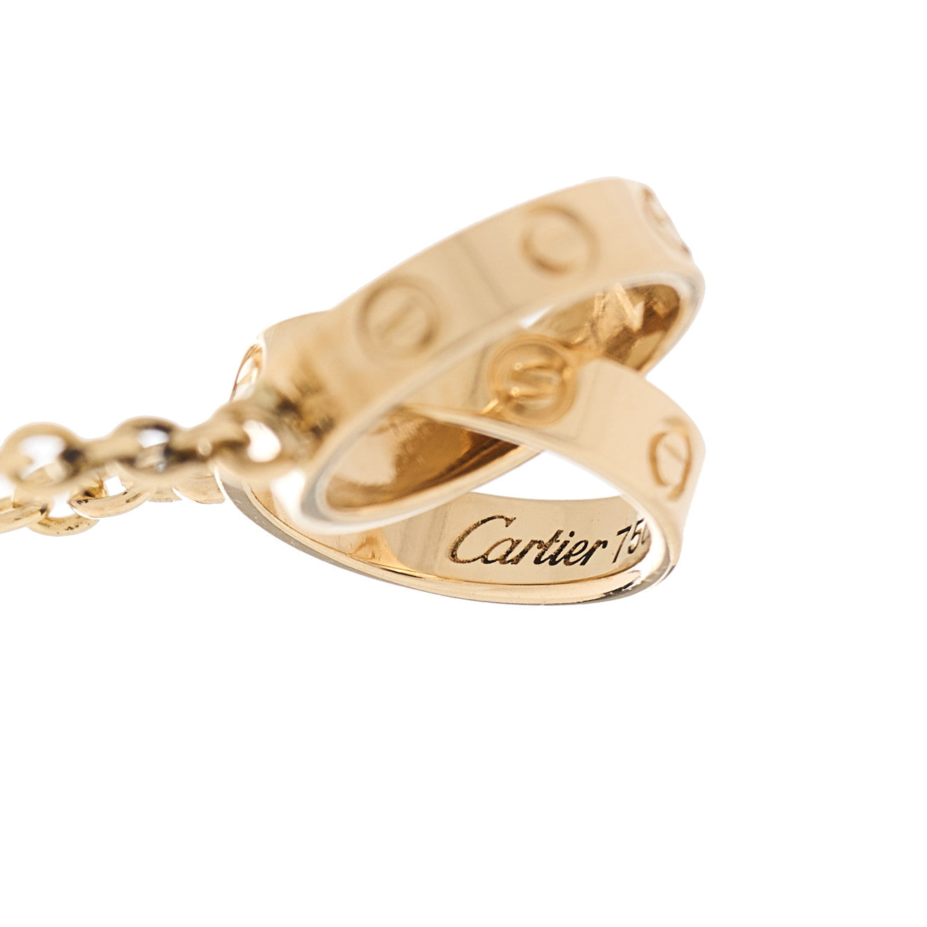 Cartier 18K Yellow Gold Interlocking LOVE Necklace 6 of 6
