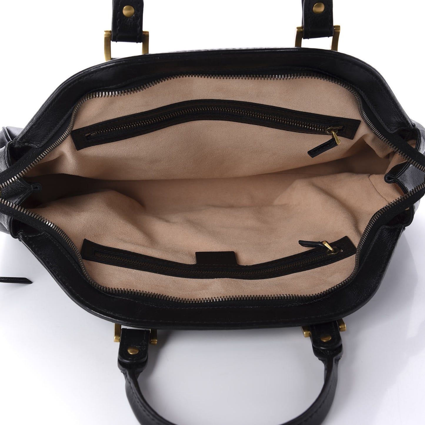 Calfskin Medium Re(Belle) Top Handle Bag Black